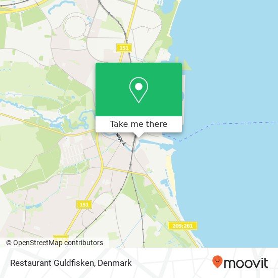 Restaurant Guldfisken, Havnen 21 4600 Køge map