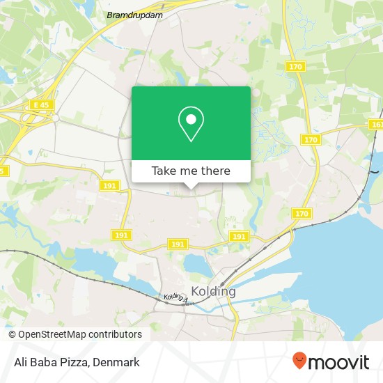 Ali Baba Pizza, Lærkevej 21 6000 Kolding map