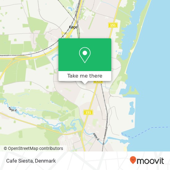 Cafe Siesta, Uglevej 4600 Køge map