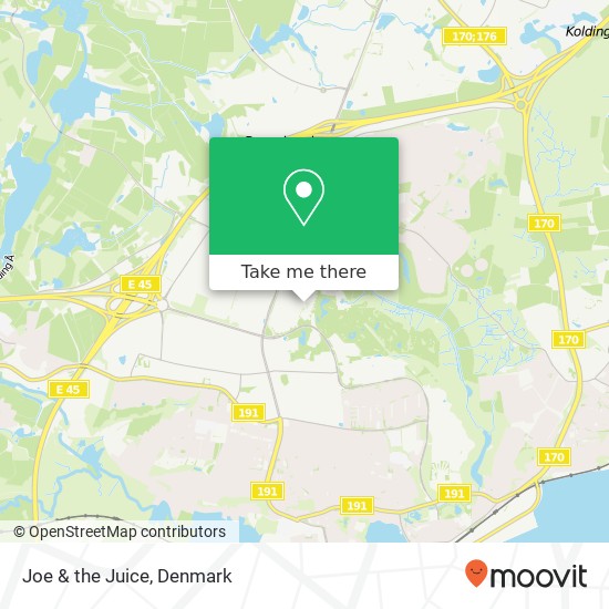 Joe & the Juice, Skovvangen 42 6000 Kolding map