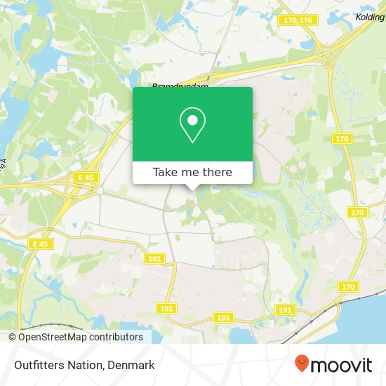 Outfitters Nation, Skovvangen 42 6000 Kolding map