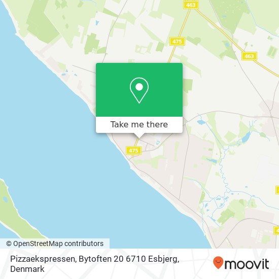 Pizzaekspressen, Bytoften 20 6710 Esbjerg map