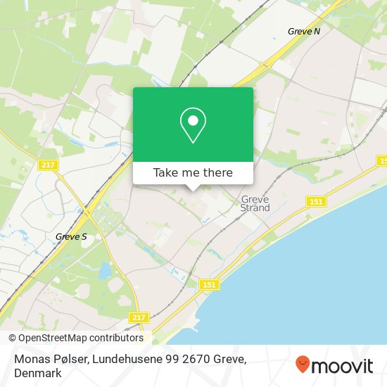 Monas Pølser, Lundehusene 99 2670 Greve map