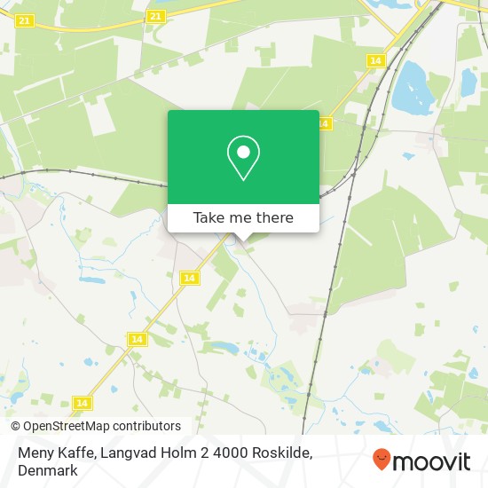 Meny Kaffe, Langvad Holm 2 4000 Roskilde map