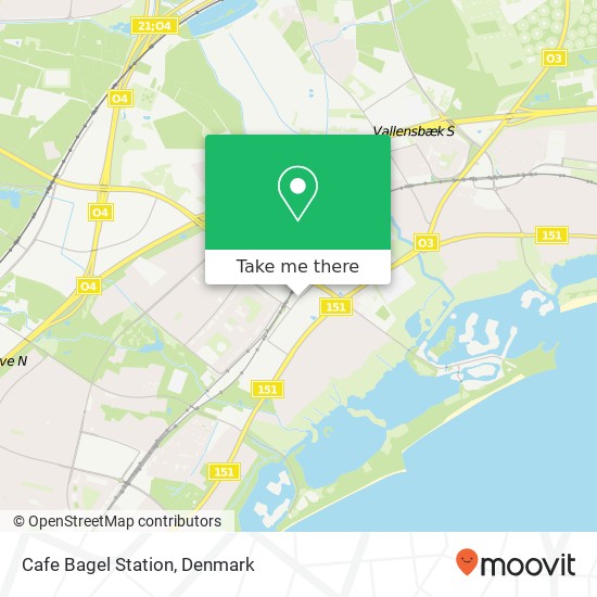 Cafe Bagel Station, Vejlebrovej 27 2635 Ishøj map