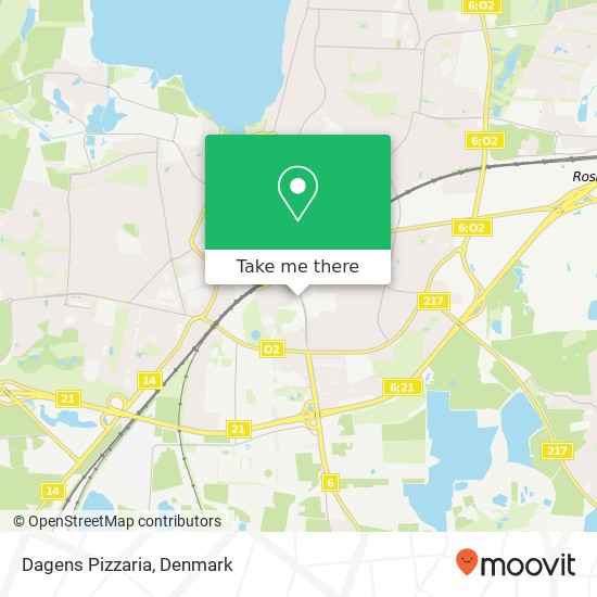 Dagens Pizzaria, Køgevej 72 4000 Roskilde map