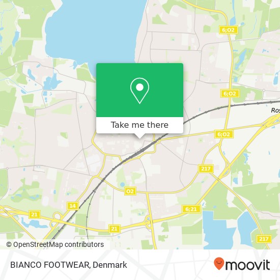 BIANCO FOOTWEAR, Algade 42 4000 Roskilde map