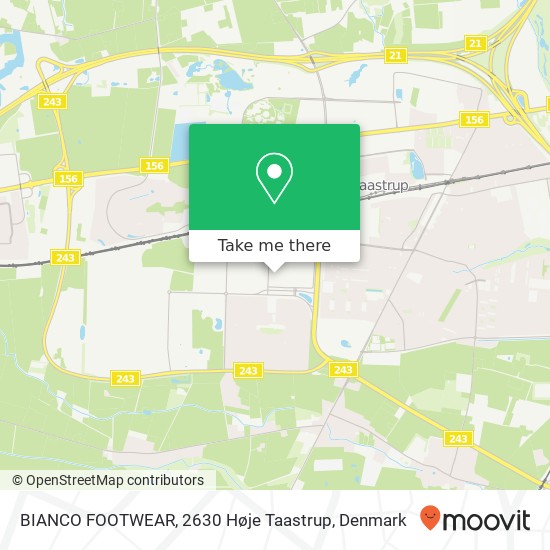 BIANCO FOOTWEAR, 2630 Høje Taastrup map