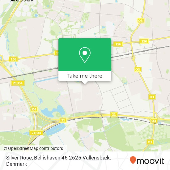 Silver Rose, Bellishaven 46 2625 Vallensbæk map