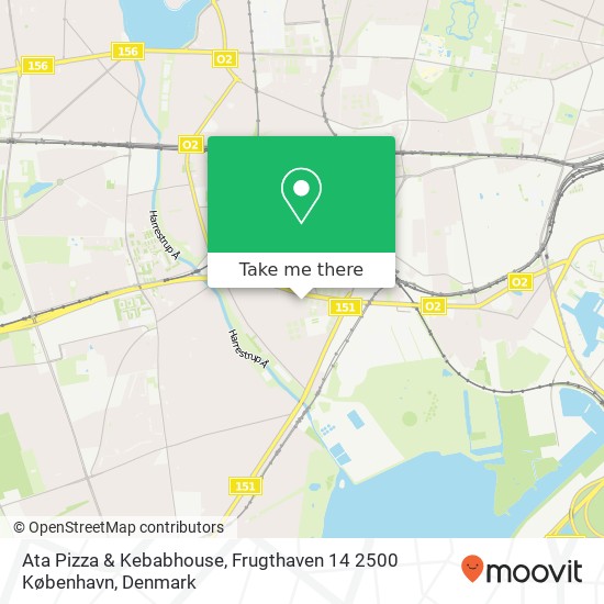 Ata Pizza & Kebabhouse, Frugthaven 14 2500 København map