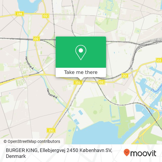 BURGER KING, Ellebjergvej 2450 København SV map