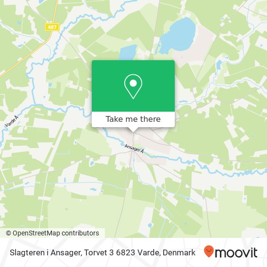 Slagteren i Ansager, Torvet 3 6823 Varde map