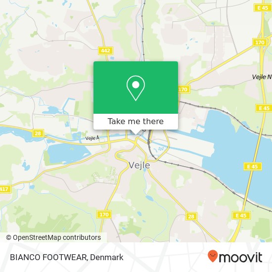 BIANCO FOOTWEAR, Søndertorv 2 7100 Vejle map