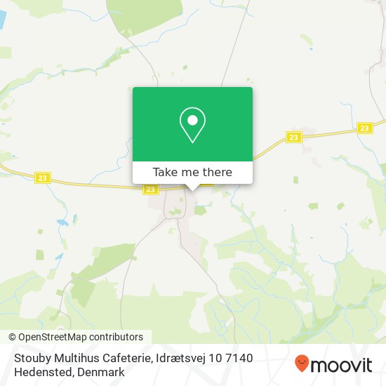 Stouby Multihus Cafeterie, Idrætsvej 10 7140 Hedensted map
