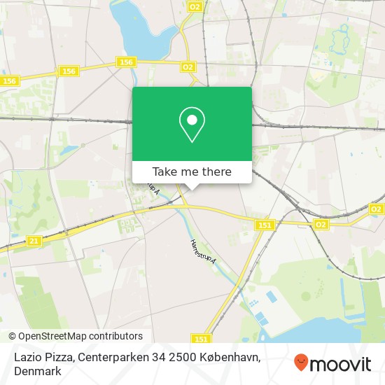 Lazio Pizza, Centerparken 34 2500 København map