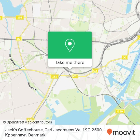 Jack's Coffeehouse, Carl Jacobsens Vej 19G 2500 København map