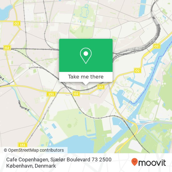 Cafe Copenhagen, Sjælør Boulevard 73 2500 København map