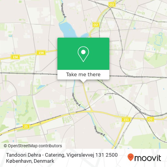 Tandoori Dehra - Catering, Vigerslevvej 131 2500 København map