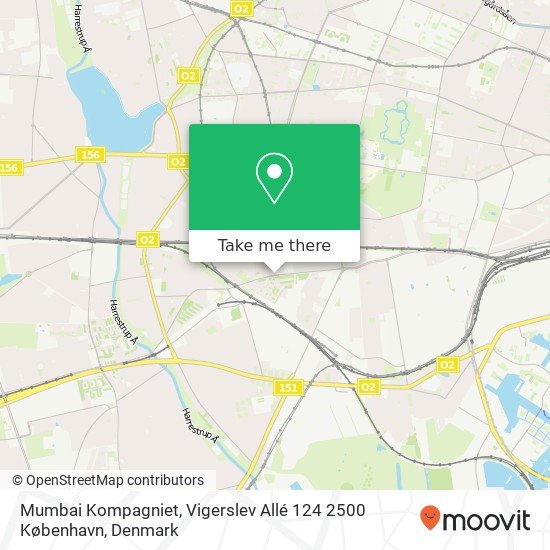 Mumbai Kompagniet, Vigerslev Allé 124 2500 København map