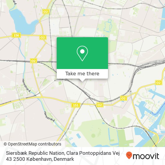 Siersbæk Republic Nation, Clara Pontoppidans Vej 43 2500 København map