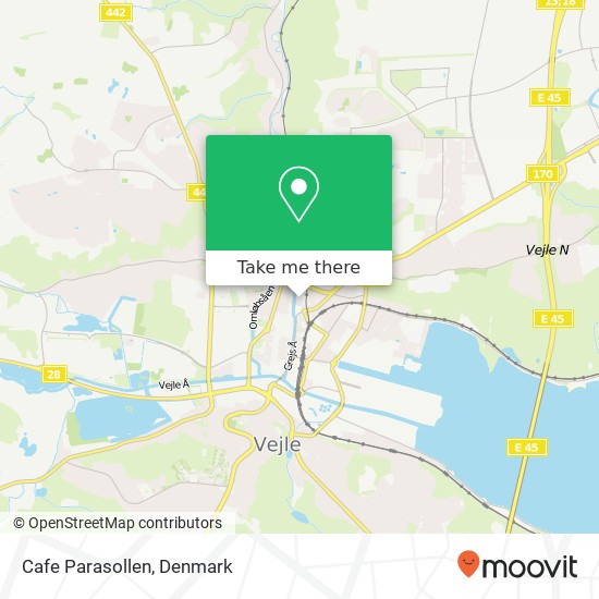 Cafe Parasollen, Vestergade 16 7100 Vejle map