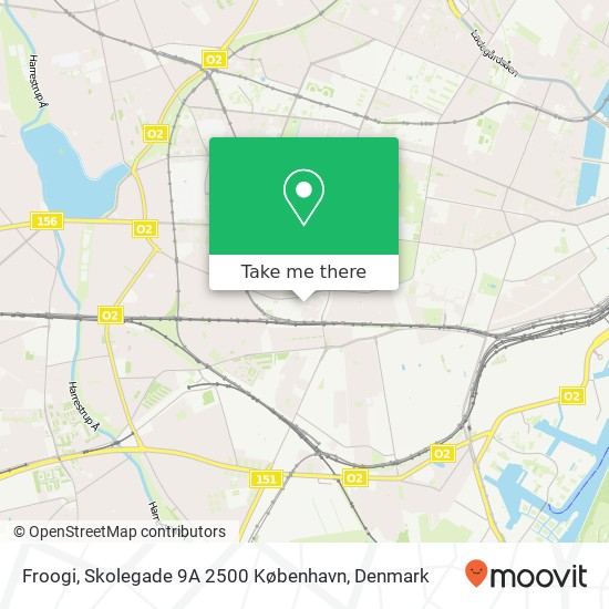 Froogi, Skolegade 9A 2500 København map