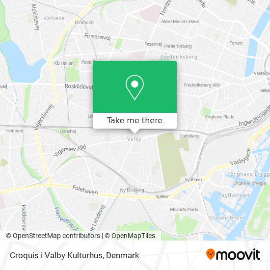 Croquis i Valby Kulturhus map