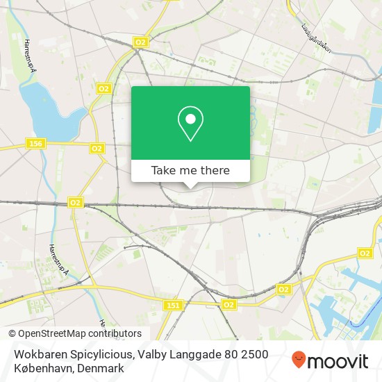 Wokbaren Spicylicious, Valby Langgade 80 2500 København map