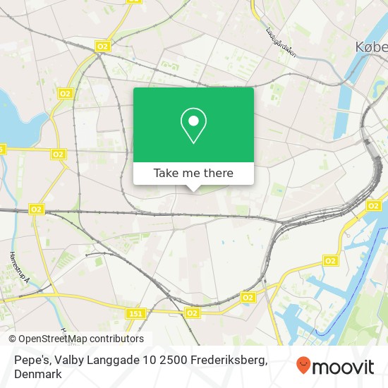 Pepe's, Valby Langgade 10 2500 Frederiksberg map