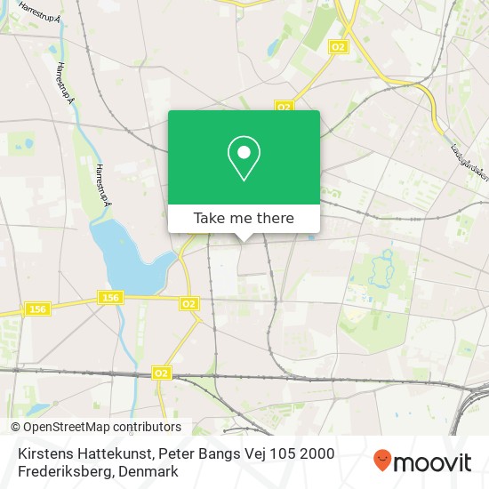 Kirstens Hattekunst, Peter Bangs Vej 105 2000 Frederiksberg map