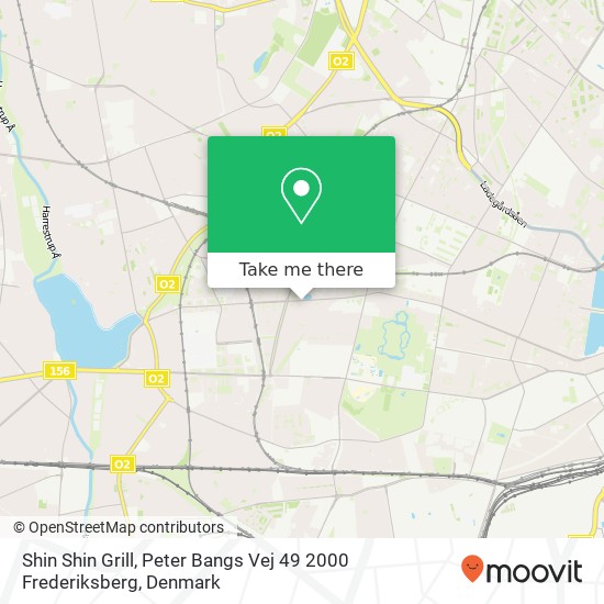 Shin Shin Grill, Peter Bangs Vej 49 2000 Frederiksberg map