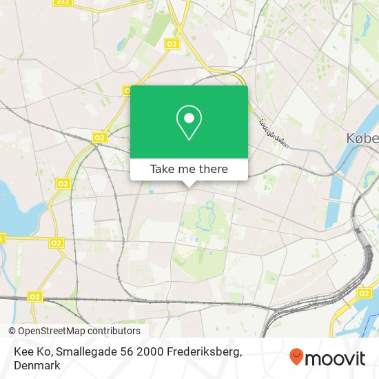 Kee Ko, Smallegade 56 2000 Frederiksberg map