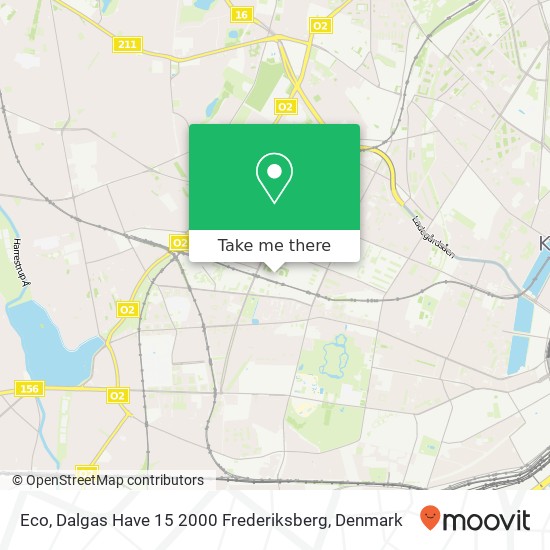 Eco, Dalgas Have 15 2000 Frederiksberg map