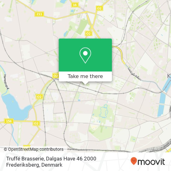 Truffé Brasserie, Dalgas Have 46 2000 Frederiksberg map