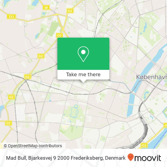 Mad Bull, Bjarkesvej 9 2000 Frederiksberg map