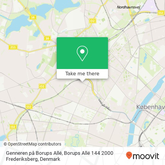 Genneren på Borups Allé, Borups Allé 144 2000 Frederiksberg map