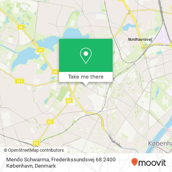 Mendo Schwarma, Frederikssundsvej 68 2400 København map