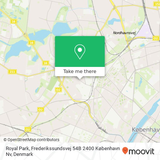 Royal Park, Frederikssundsvej 54B 2400 København Nv map