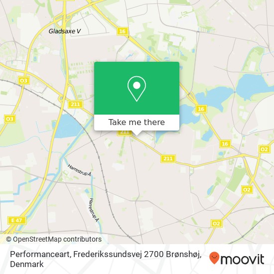 Performanceart, Frederikssundsvej 2700 Brønshøj map