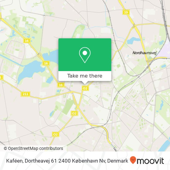 Kaféen, Dortheavej 61 2400 København Nv map