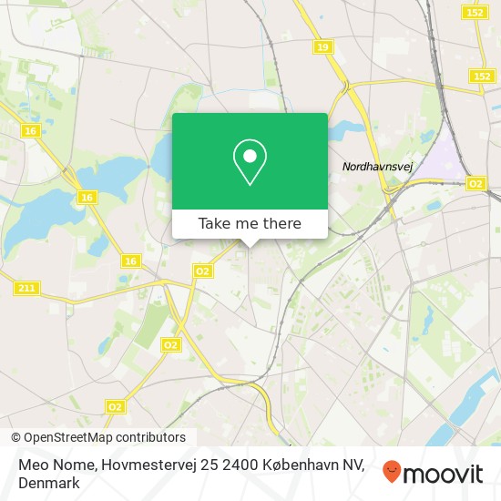 Meo Nome, Hovmestervej 25 2400 København NV map