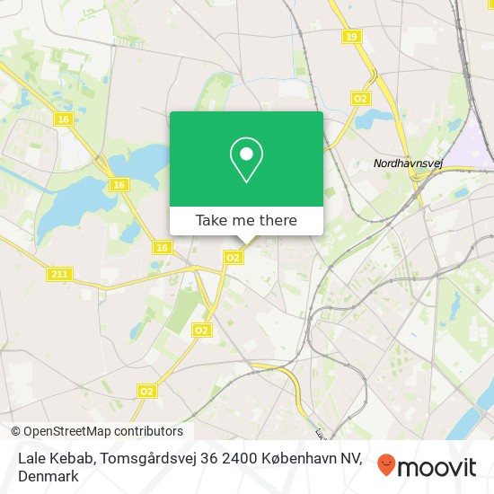 Lale Kebab, Tomsgårdsvej 36 2400 København NV map