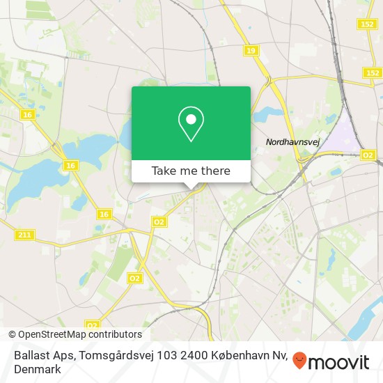 Ballast Aps, Tomsgårdsvej 103 2400 København Nv map
