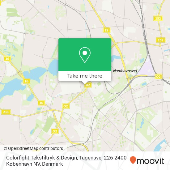 Colorfight Tekstiltryk & Design, Tagensvej 226 2400 København NV map