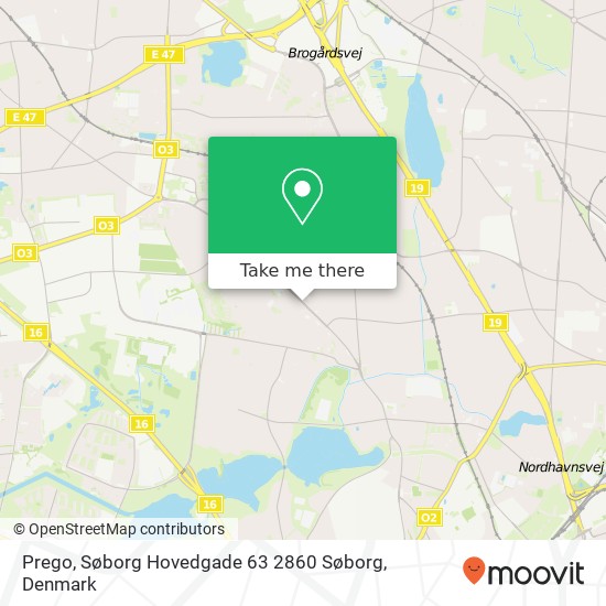 Prego, Søborg Hovedgade 63 2860 Søborg map