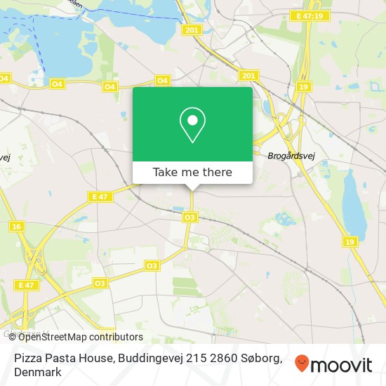 Pizza Pasta House, Buddingevej 215 2860 Søborg map