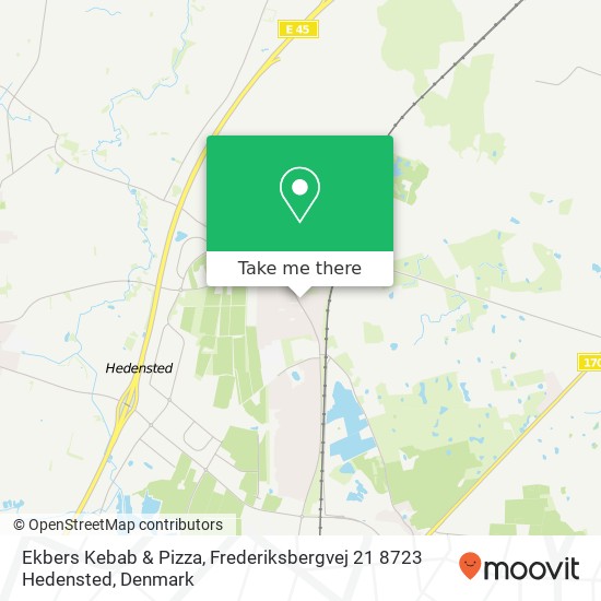 Ekbers Kebab & Pizza, Frederiksbergvej 21 8723 Hedensted map
