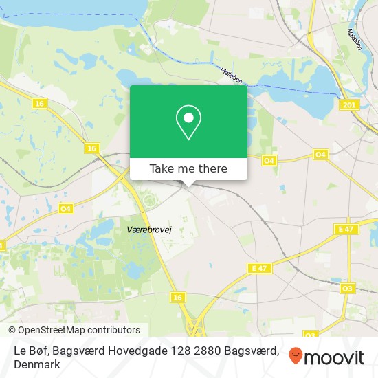 Le Bøf, Bagsværd Hovedgade 128 2880 Bagsværd map