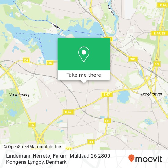 Lindemann Herretøj Farum, Muldvad 26 2800 Kongens Lyngby map