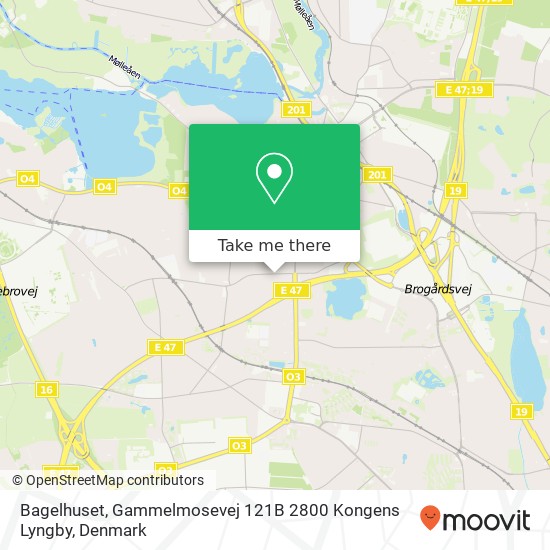 Bagelhuset, Gammelmosevej 121B 2800 Kongens Lyngby map